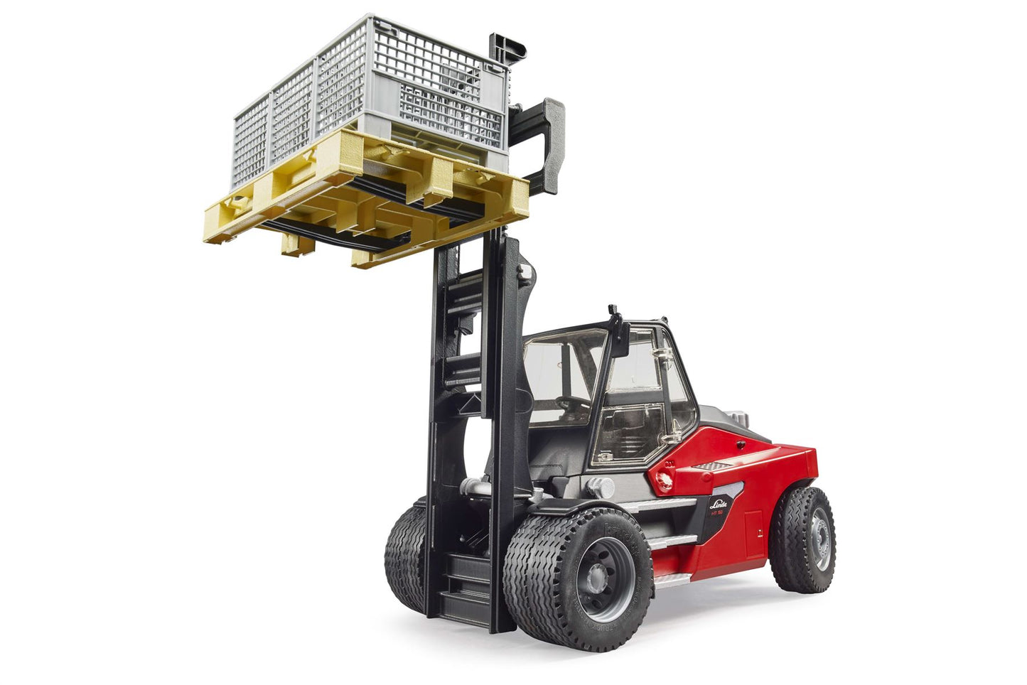 Linde HT160D Forklift with pallet and 3 pallet cages