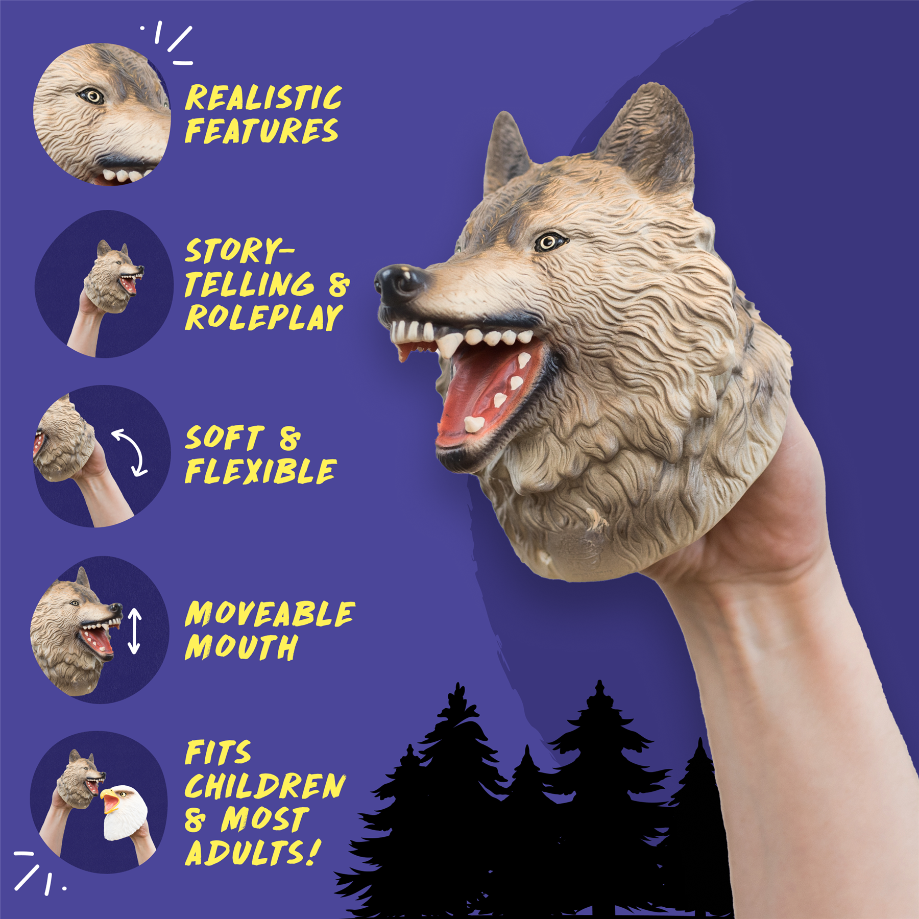 Wild Thingz Hand Puppet - Wolf