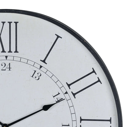 Large Embossed Station Clock - WHITE