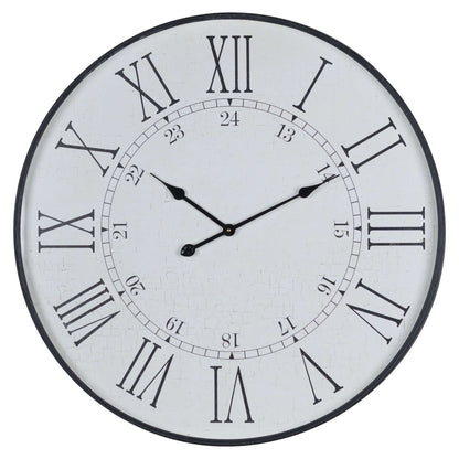 Large Embossed Station Clock - WHITE