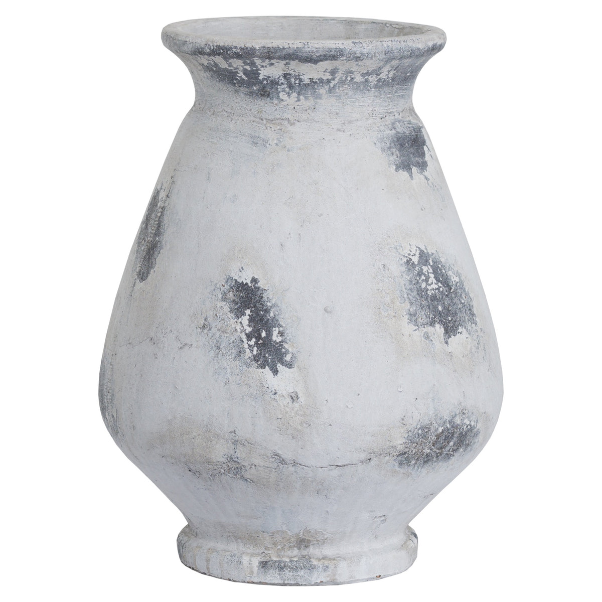 Naxos Large Antique White Vase - STONE