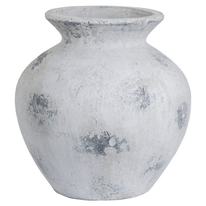 Downton Large Antique White Vase - STONE
