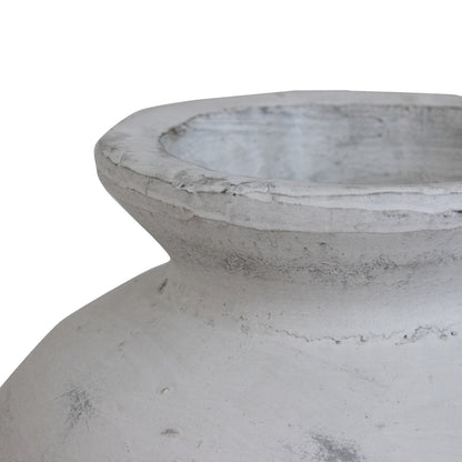 Darcy Antique White Vase - STONE