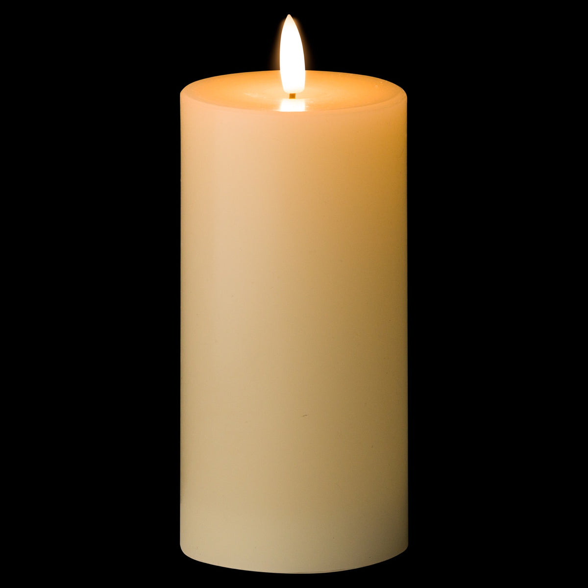 Luxe Collection Natural Glow 3 x 6 LED Cream Wax Candle - IVORY