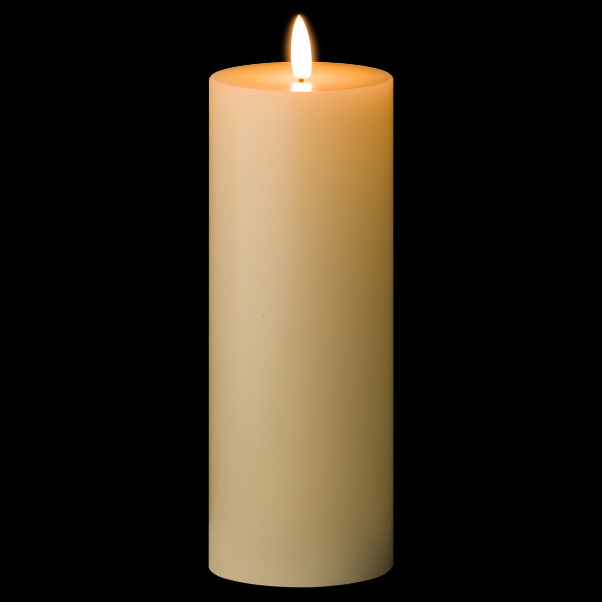 Luxe Collection Natural Glow 3 x 8 LED Cream Wax Candle - IVORY