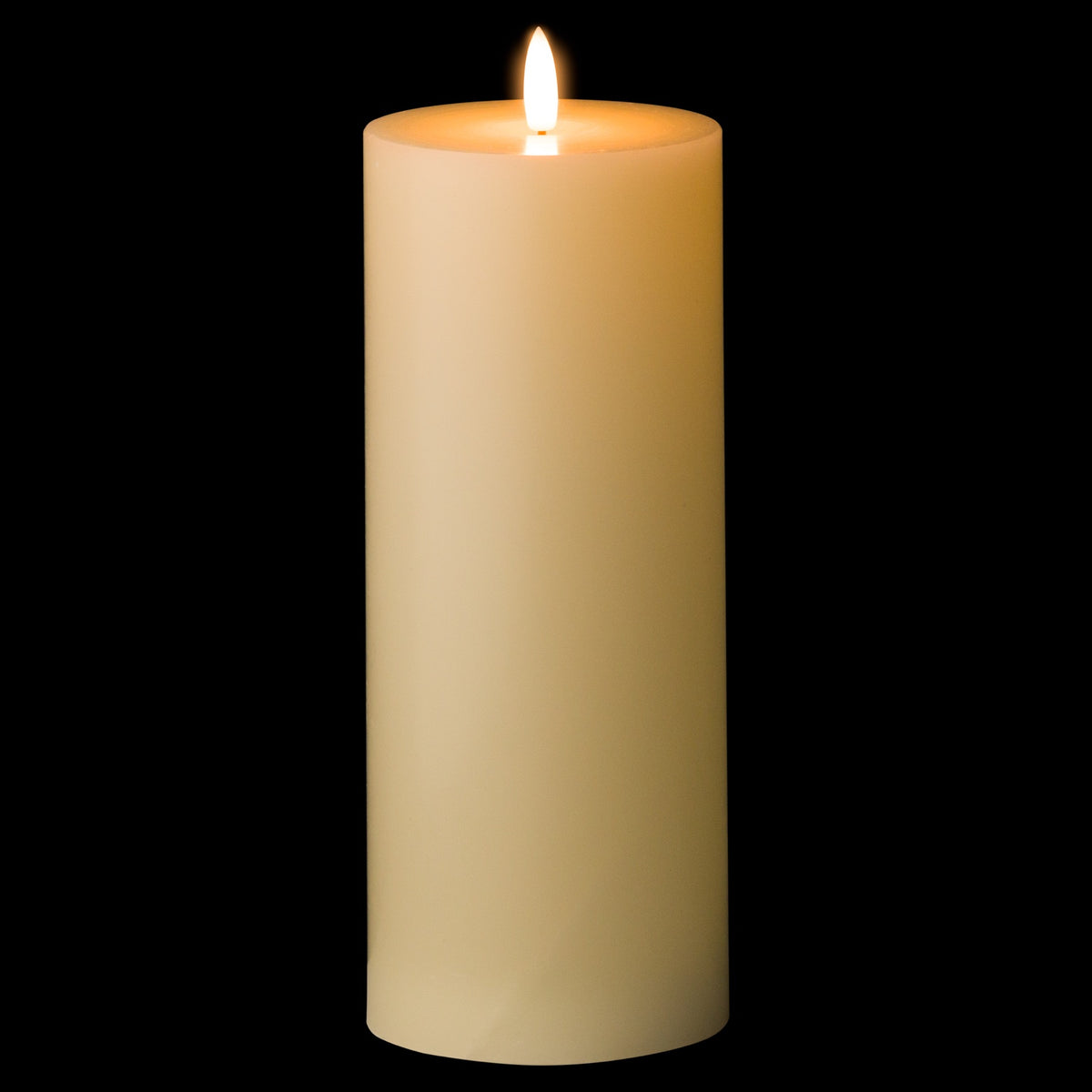 Luxe Collection Natural Glow 3.5 x 9 LED Cream Wax Candle - IVORY