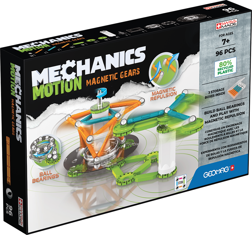 Geomag Mechanics Gravity Motion Magnetic Gears - 96 Pieces