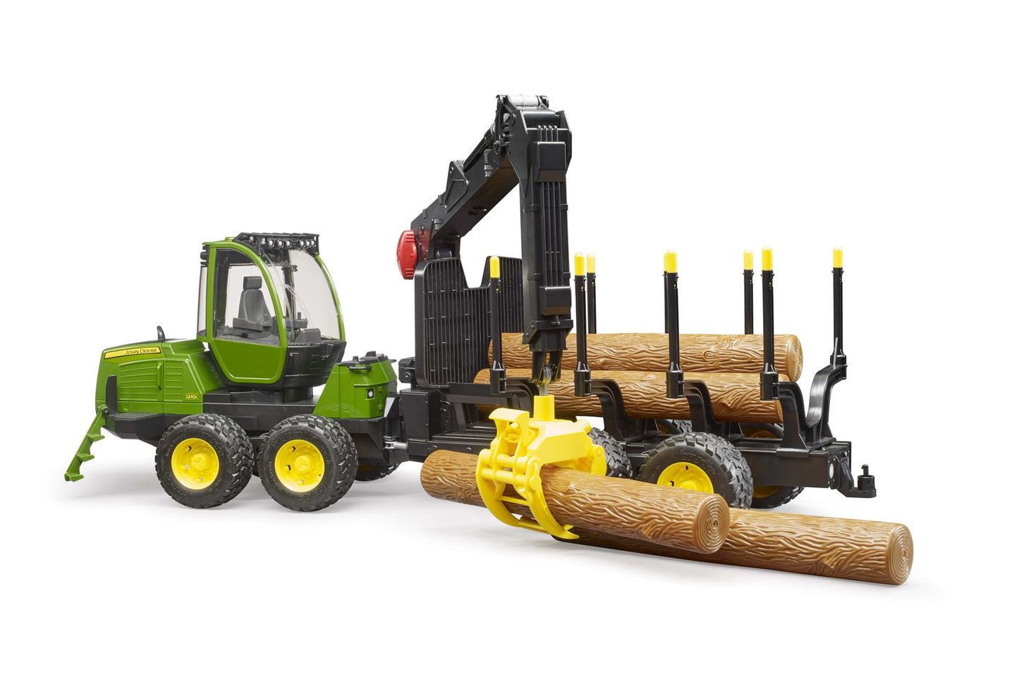 John Deere 1210E Forwarder with grab and 4 trunks