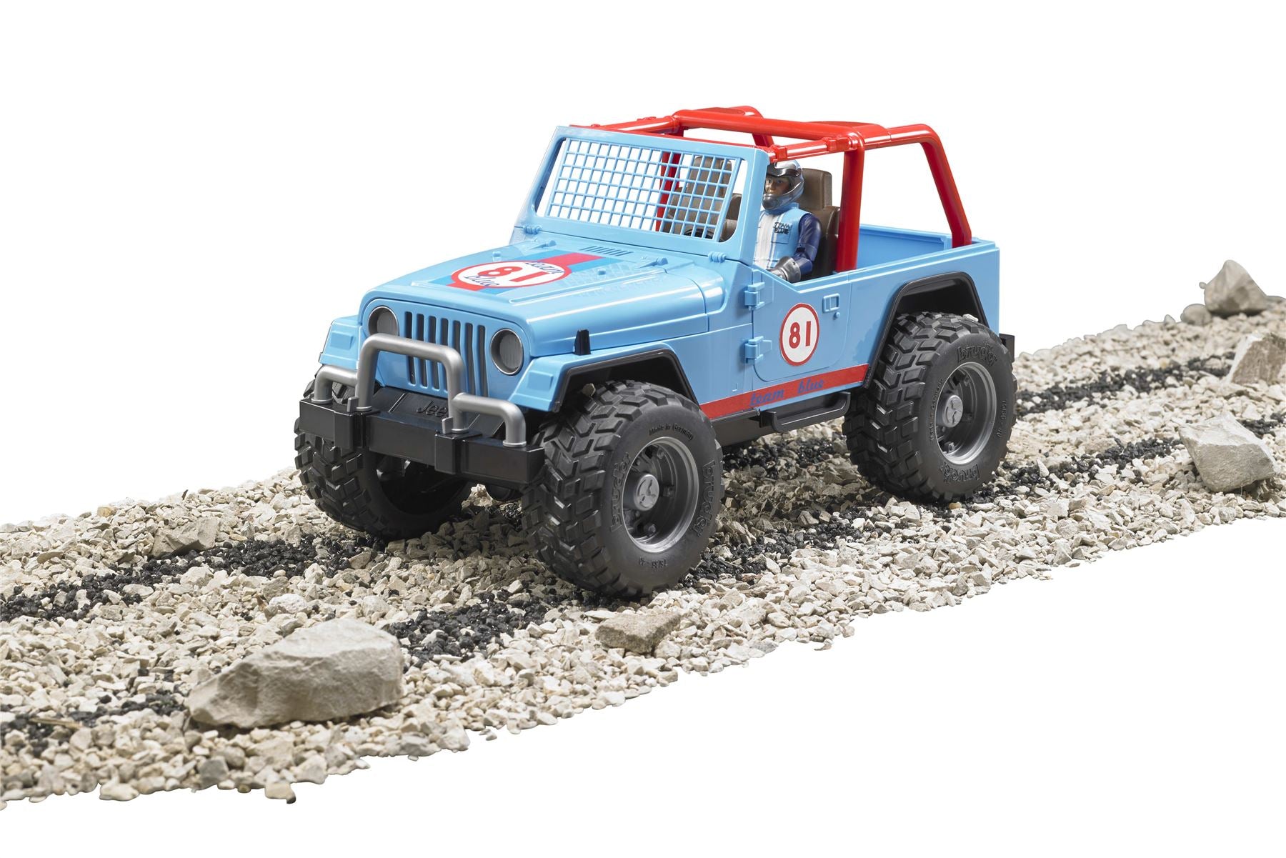Jeep Cross Country racer blue with driver