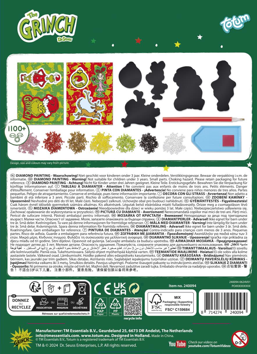 Grinch Diamond Paint Magnets