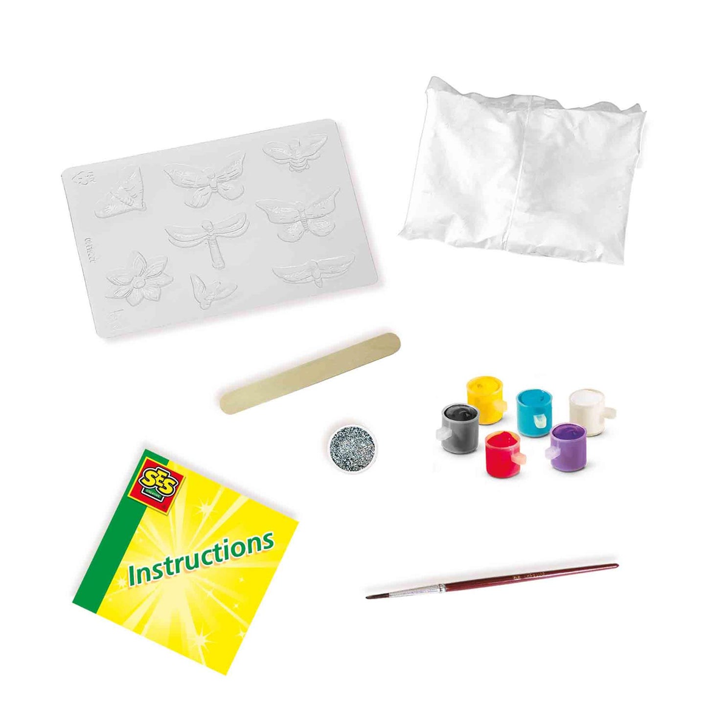 Casting and painting - Butterfly and glitter