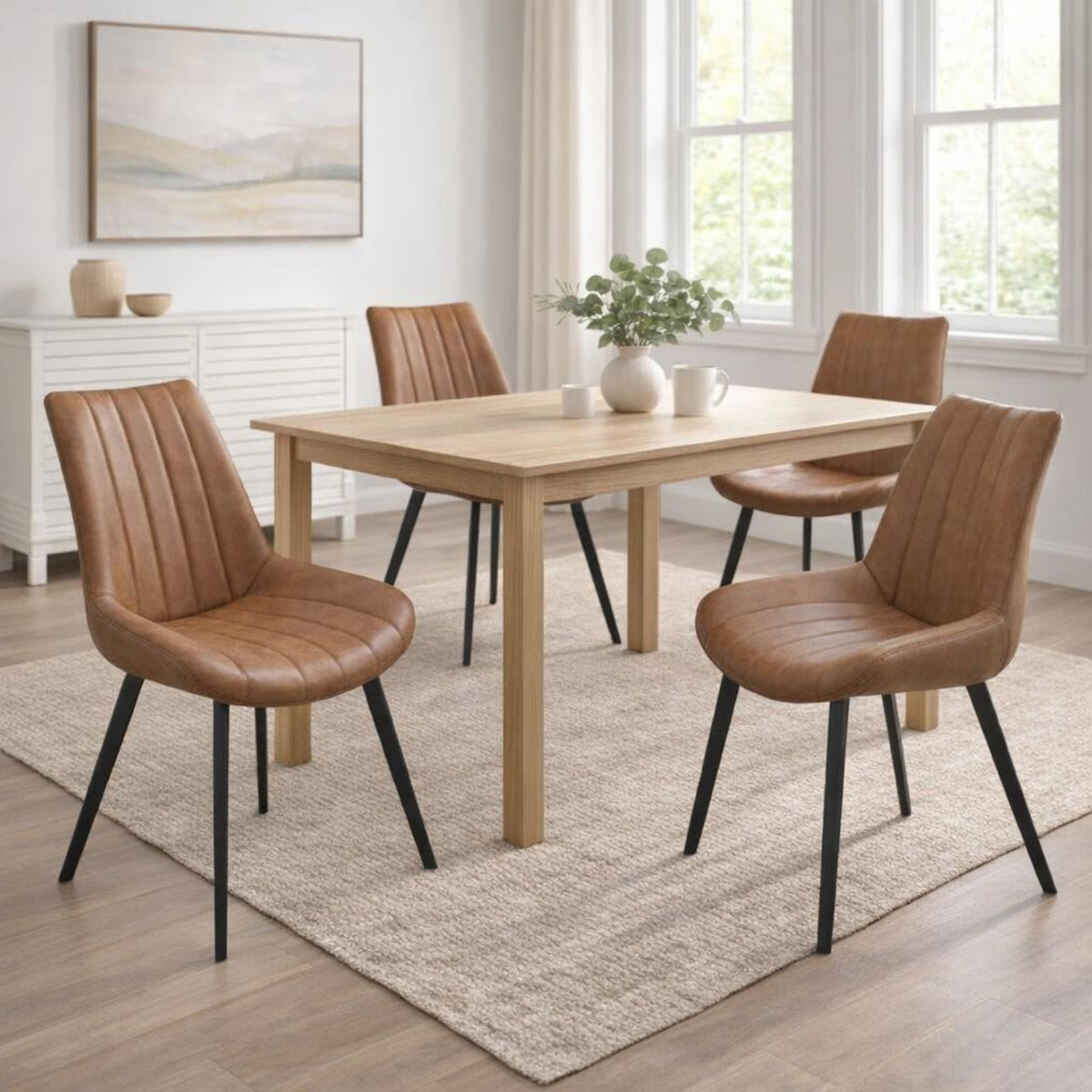 Malmo Tan Dining Chair - BROWN