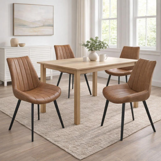 Malmo Tan Dining Chair - BROWN