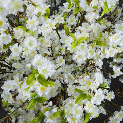 White Cherry Blossom Spray - BURGUNDY