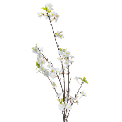 White Cherry Blossom Spray - BURGUNDY