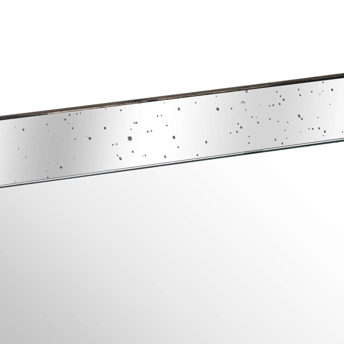 Astor Distressed Large Mirrored Tray With Wooden Detailing - BROWN