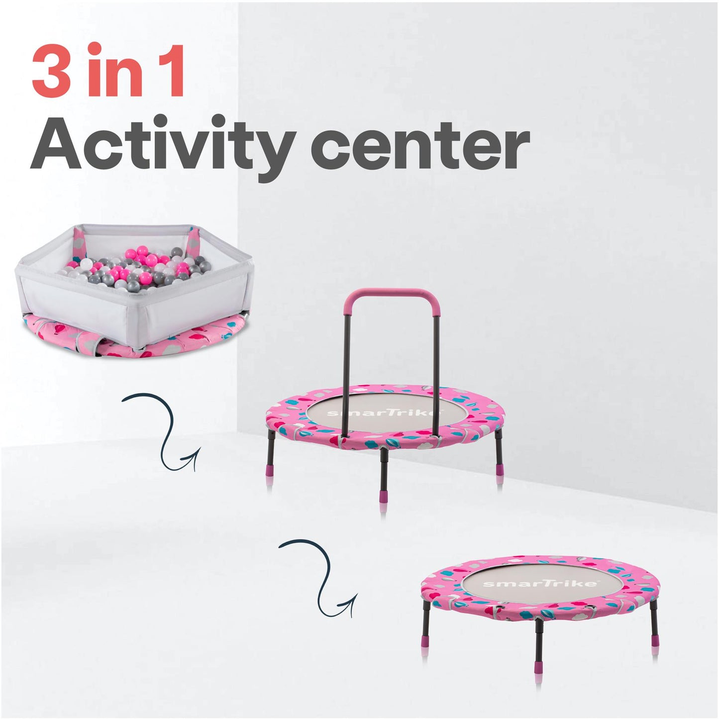 SmarTrike 3 in 1 Trampoline - Pink