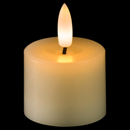 Luxe Collection Set Of 6 Natural Glow Led Tealight Candles - WHITE