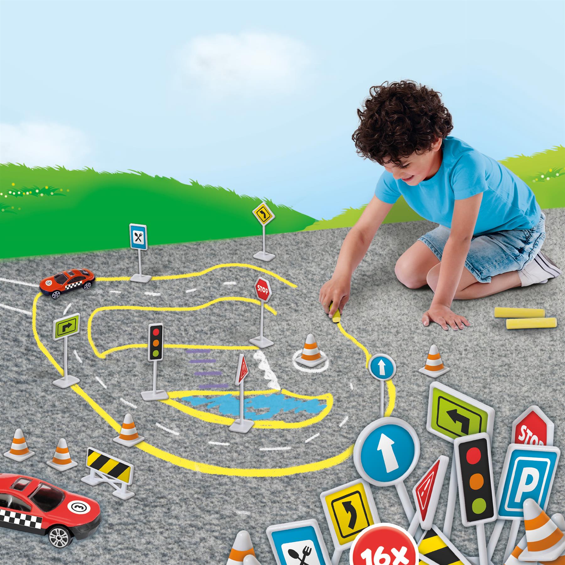 Playground Chalk Traffic