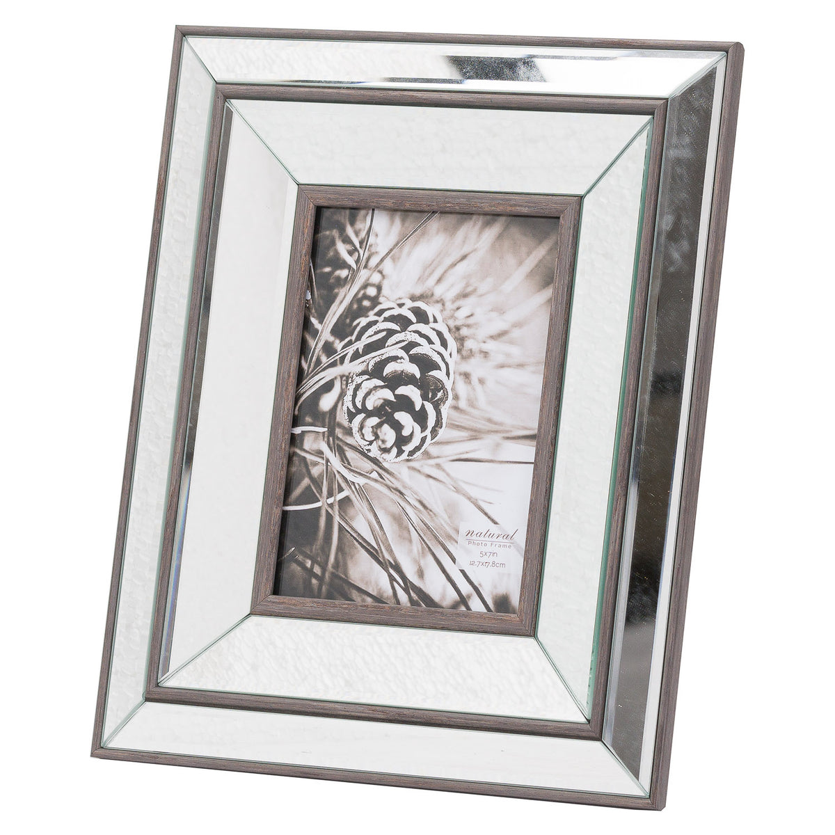 Tristan Mirror And Wood 5X7 Frame - BROWN
