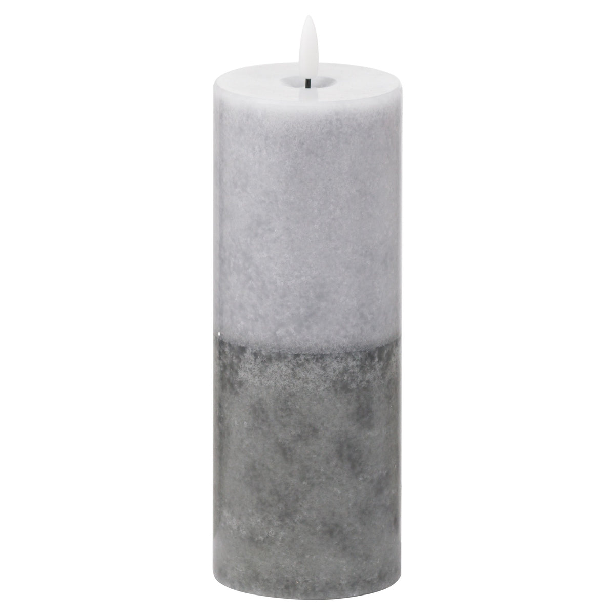 Luxe Collection Natural Glow 3x8 Stone LED Wax Candle