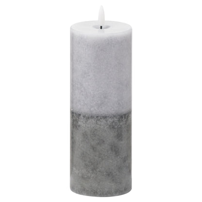 Luxe Collection Natural Glow 3x8 Stone LED Wax Candle