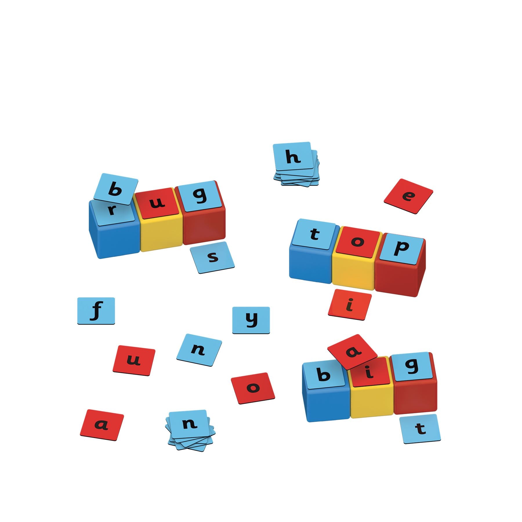 Geomag Magicube Magnetic Shapes Word Builder - 55 Pieces