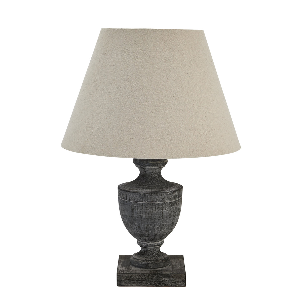 Incia Urn Wooden Table Lamp - BROWN