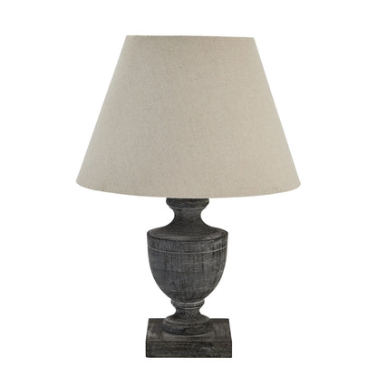 Incia Urn Wooden Table Lamp - BROWN