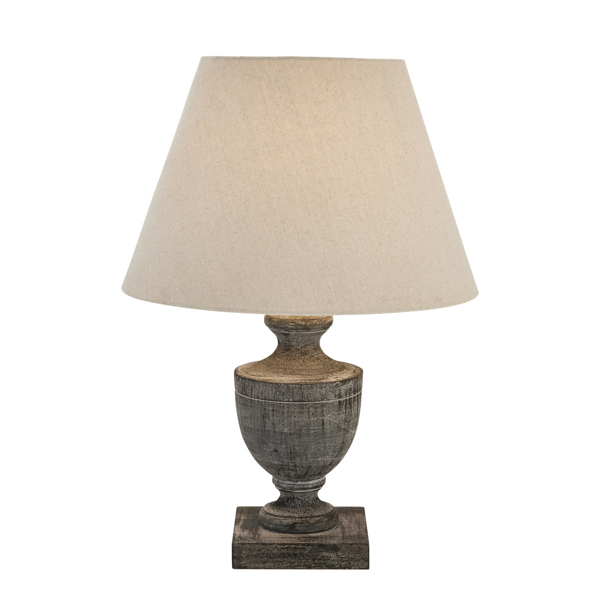 Incia Urn Wooden Table Lamp - BROWN