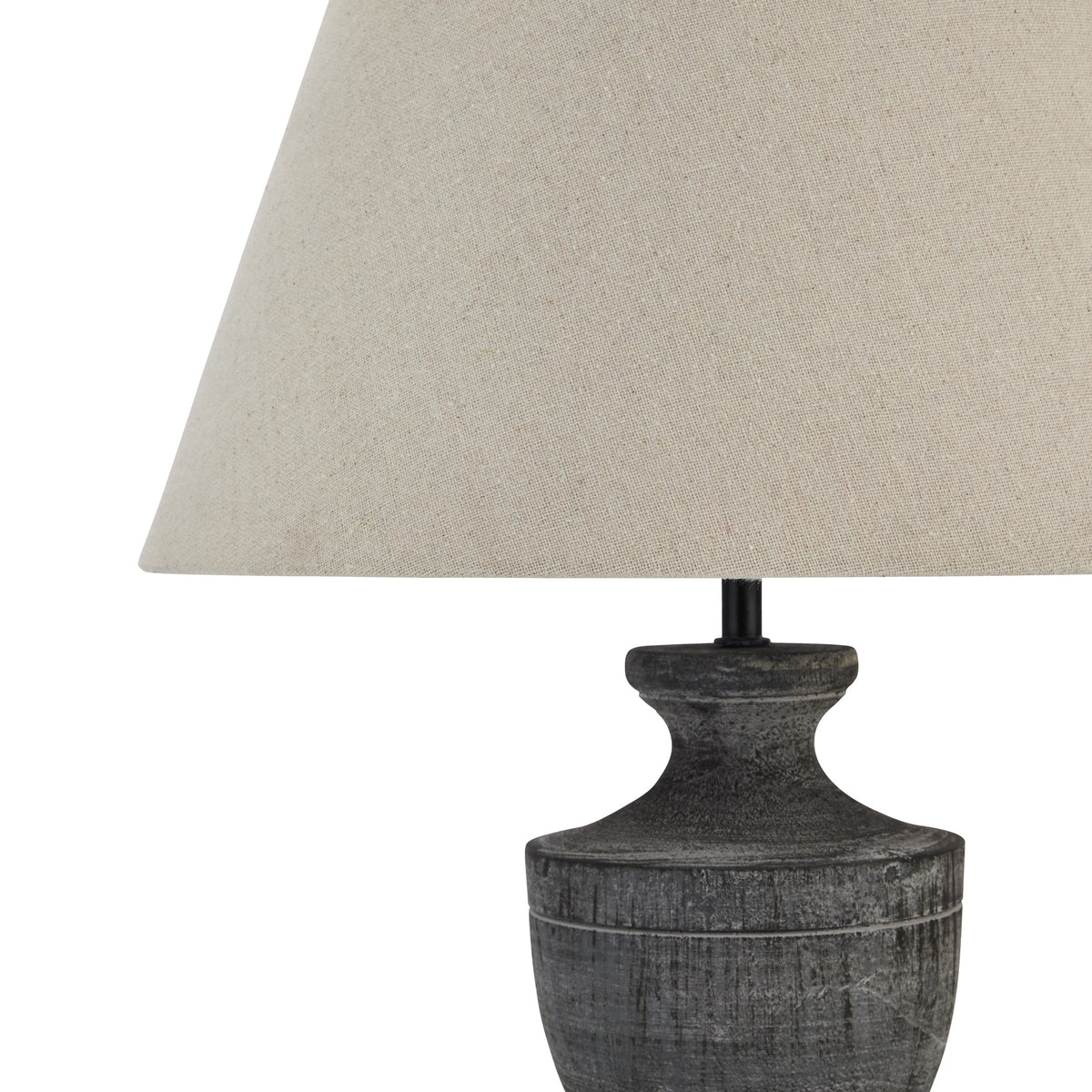 Incia Urn Wooden Table Lamp - BROWN