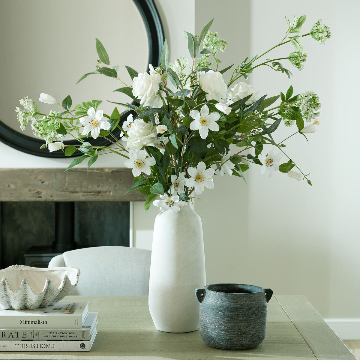 Darcy Ople Large Tall Vase - STONE