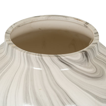 Marble Effect Planter - WHITE