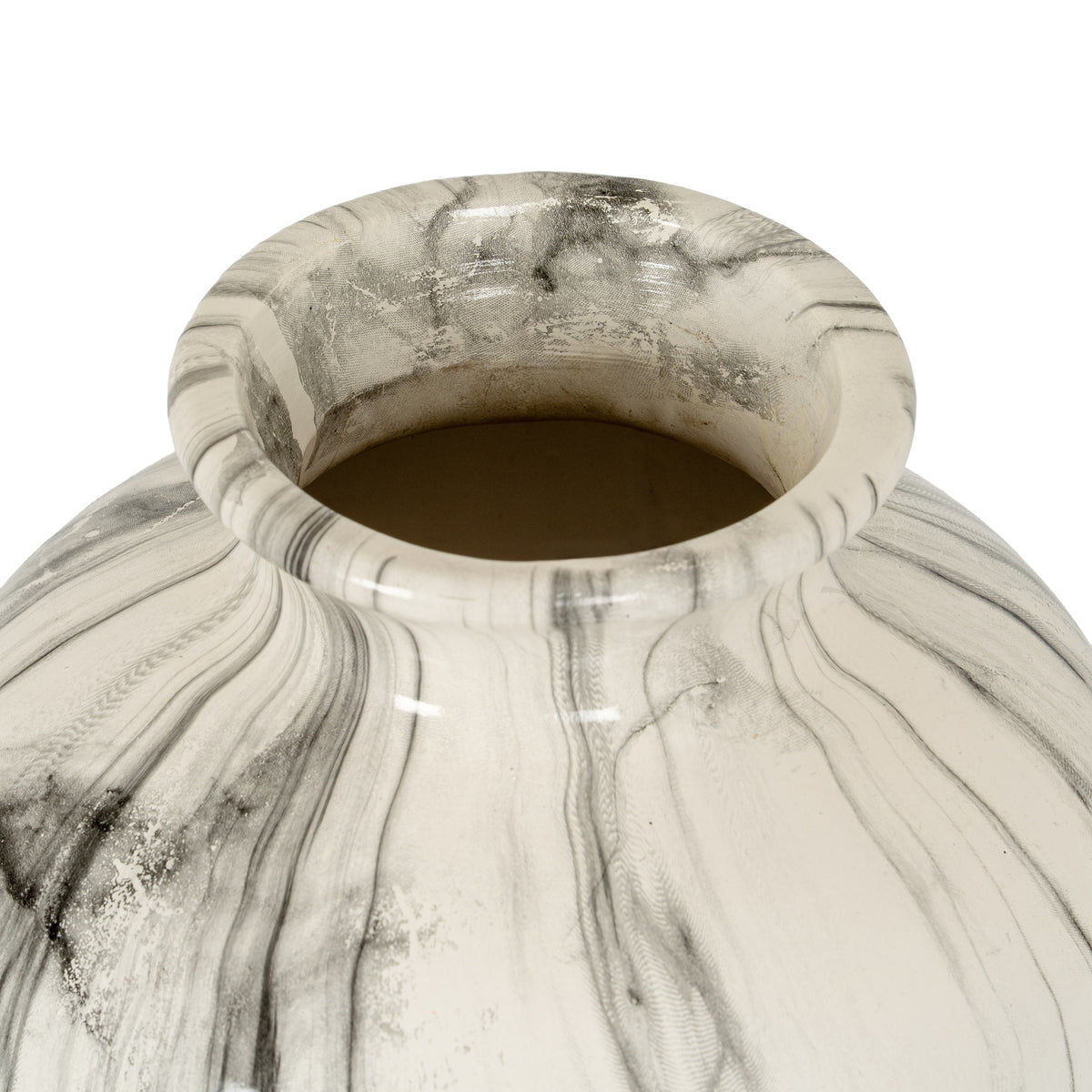 Marble Effect Chours Vase - WHITE