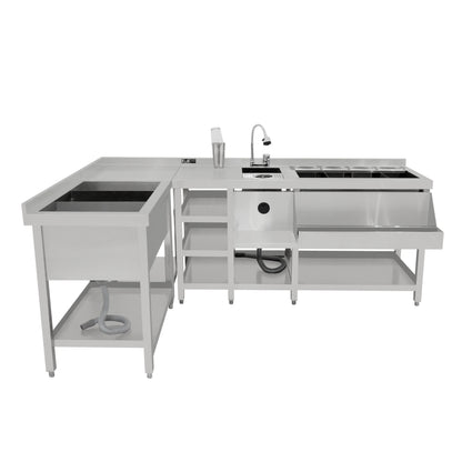 Deluxe Modular Cocktail Bar Station with Ice Well