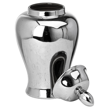 Chrome Large Ginger Jar - SILVER