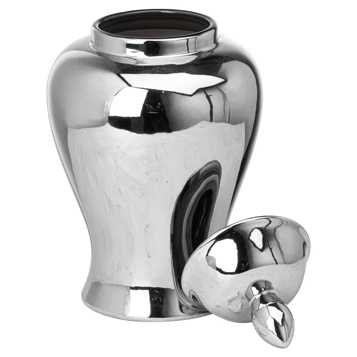 Chrome Ginger Jar - SILVER