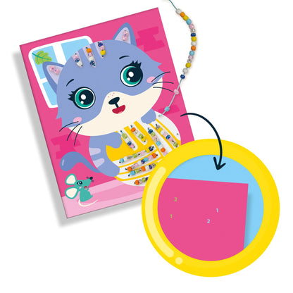 Glass beads embroidery cards