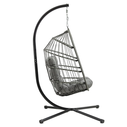 Rattan Hanging Egg Chair – Grey