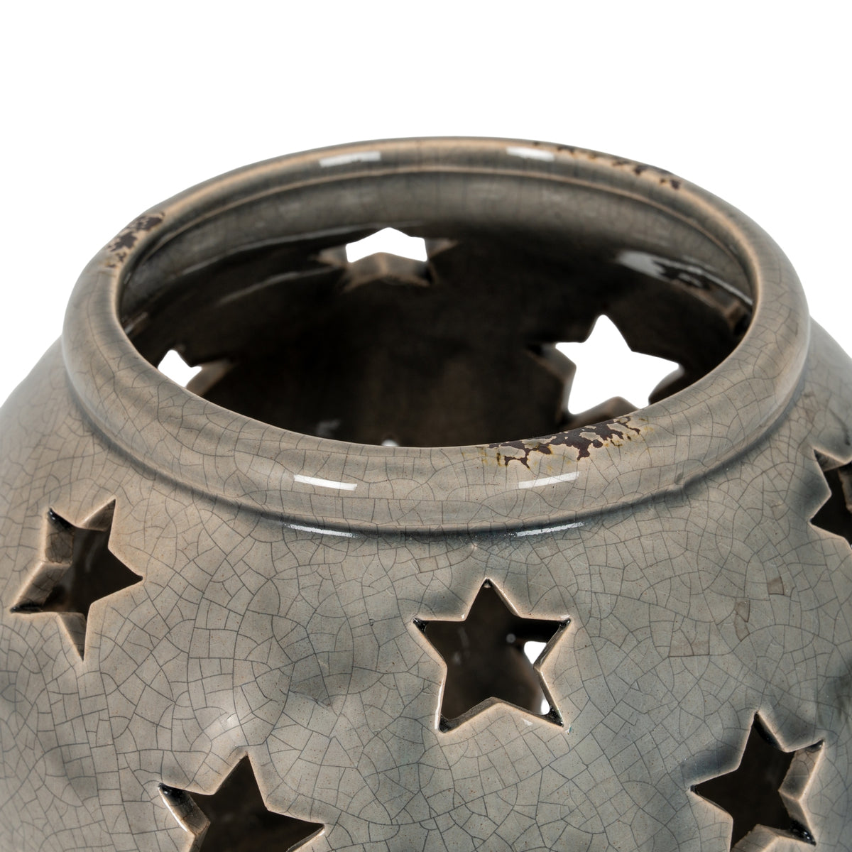 Garda Large Star Candle Lantern - GREY