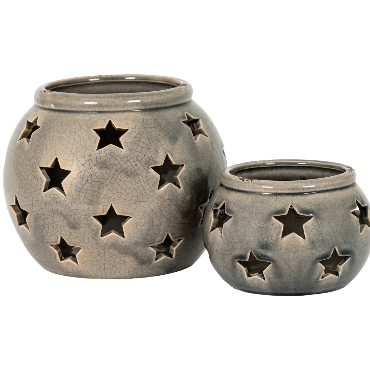 Garda Large Star Candle Lantern - GREY