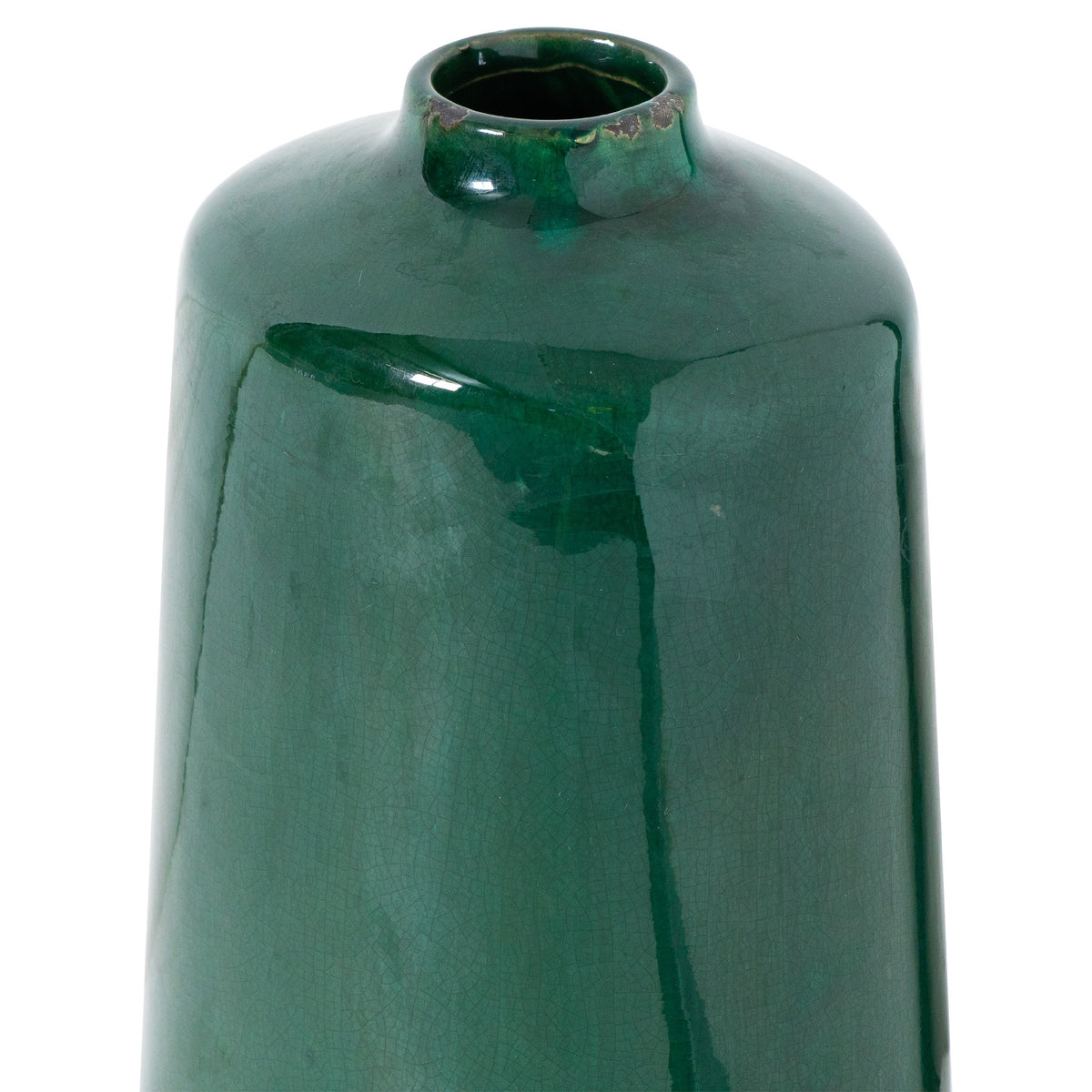 Garda Emerald Glazed Liv Vase - GREEN