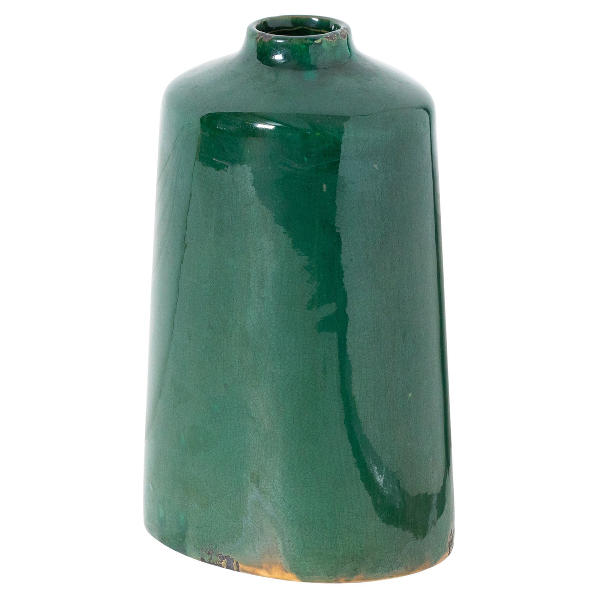 Garda Emerald Glazed Liv Vase - GREEN