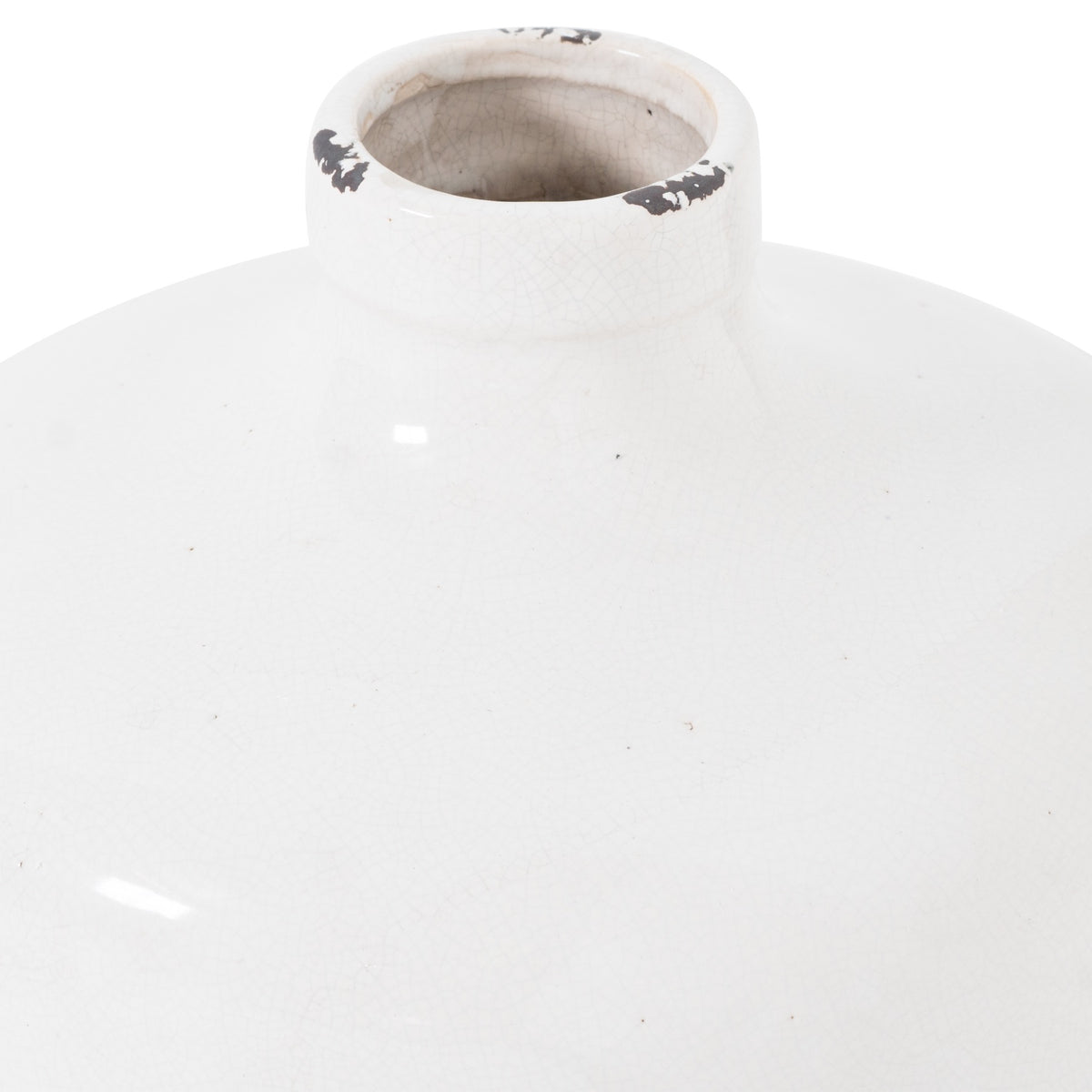 Garda Glazed Eve Vase - WHITE