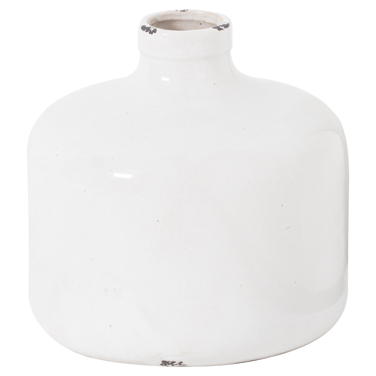 Garda Glazed Eve Vase - WHITE