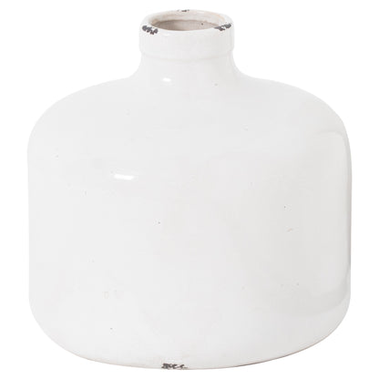 Garda Glazed Eve Vase - WHITE