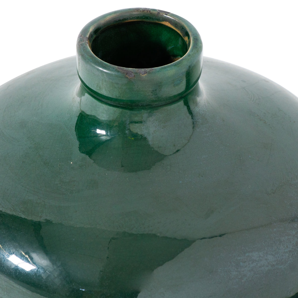 Garda Emerald Glazed Eve Vase - GREEN