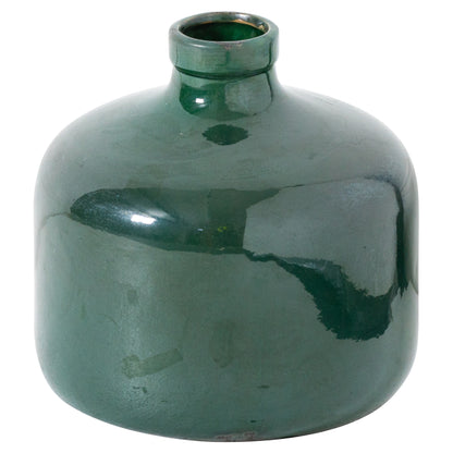 Garda Emerald Glazed Eve Vase - GREEN