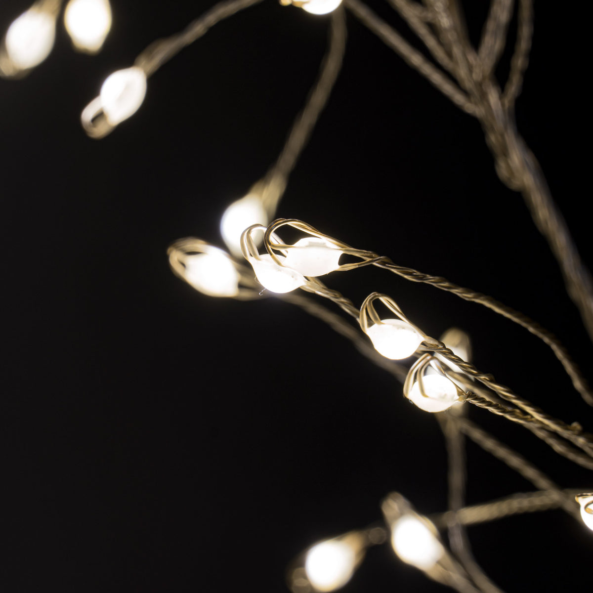 2.75m\9ft Plug-In LED 8 Sequence Warm White Cluster String - CLEAR