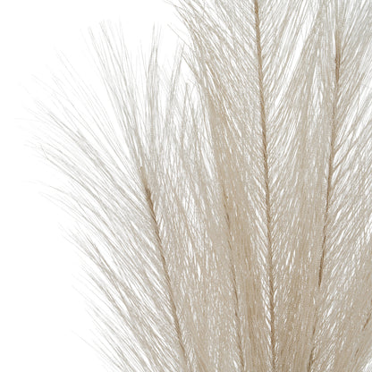 Bleached Large Faux Pampas Grass Stem - WHITE